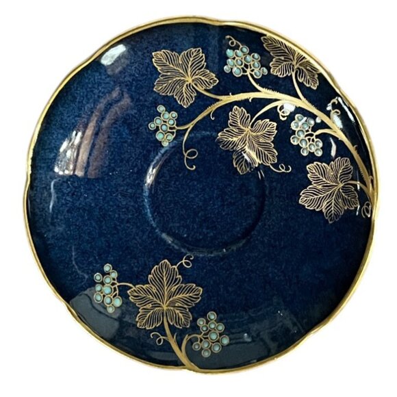 Delicate Vintage Carlton Ware Bleu Royale Trinket Dish, Made in England - Picture 1 of 7